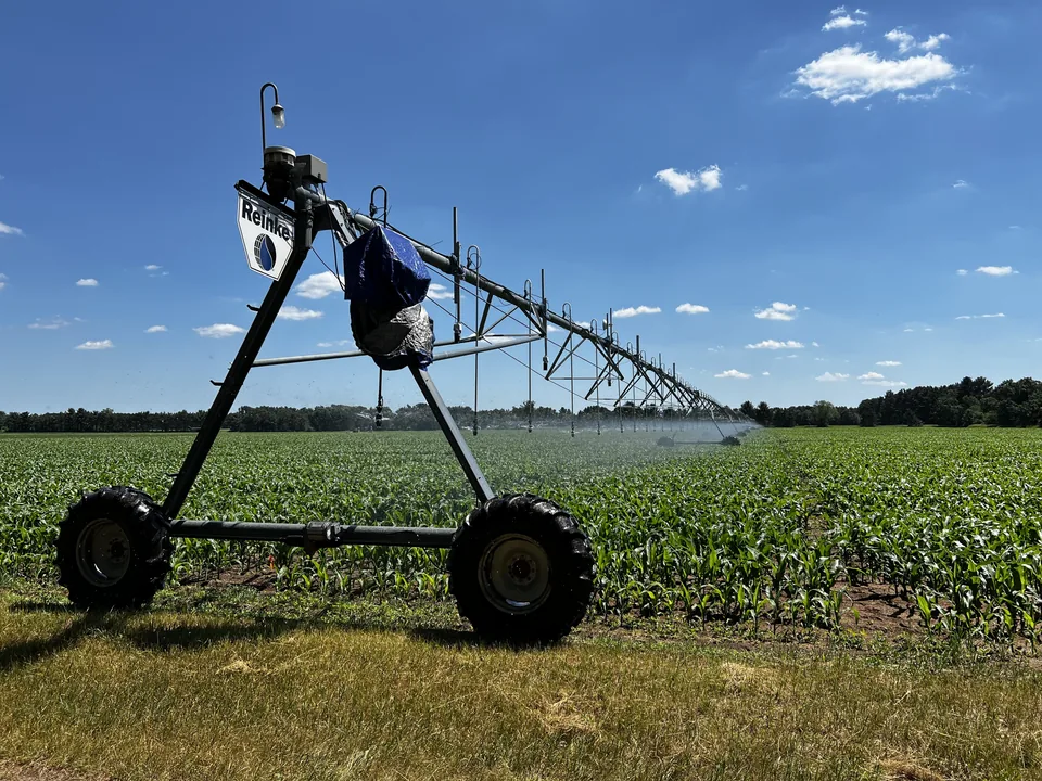 Picture of a linear irrigation system